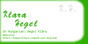 klara hegel business card